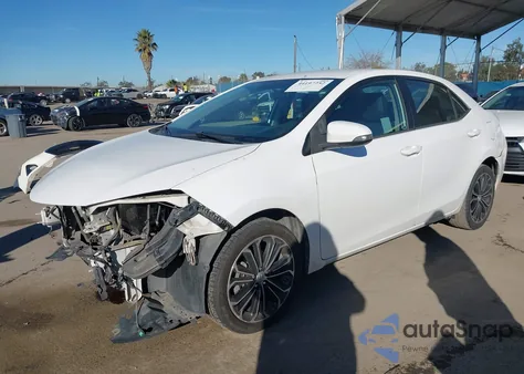 2016 Toyota Corolla S Plus из США, поврежденный, VIN 2T1BURHEXGC578446